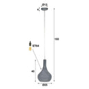Modera - Hanglamp 1x industry concrete kegel-Grijs
