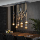 Modera - Hanglamp 7L touw 3+4 - Grijs