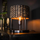 Modera - Tafellamp 1L tower waterhyacint - Zwart nikkel