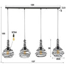 Modera - Hanglamp 4x Ø25 kegel spinn - Zwart
