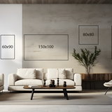 Glasschilderij - Exclusive - Liggend - Zwevend Vlak - (Japandi Stijl)