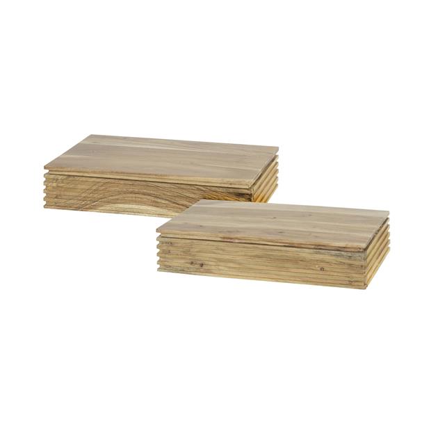 Modera - Nachtkastje 1L set-2 layer L - Massief acacia naturel