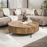 Modera - Salontafel Wave Ø120cm - Massief mango zand