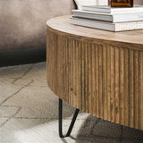 Modera - Salontafel Wave Ø120cm - Massief mango zand