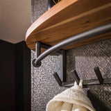 Modera - Kapstok round 8 haken hoedenplank - Massief ac