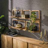 Modera - Wandschap set-5 curvy - Massief acacia naturel