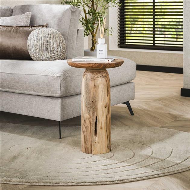 Modera - Bijzettafel River Solid 55cm hoog - Massief acacia