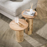 Modera - Bijzettafel River Solid 55cm hoog - Massief acacia
