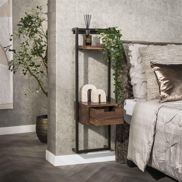 Modera - Nachtkastje Air Solid XS 1 lade - Massief acacia bruin