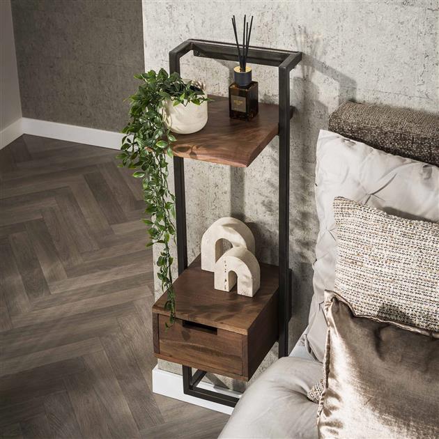 Modera - Nachtkastje Air Solid XS 1 lade - Massief acacia bruin