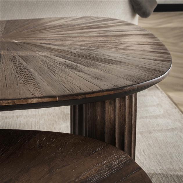 Modera - Salontafel Maya Teak vierhoekig set van 2 - Massief teak espresso