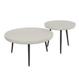 Modera - Salontafel set-2 flat round stone - Marmer composiet