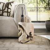 Modera - Bijzettafel natural line white - Teak wit