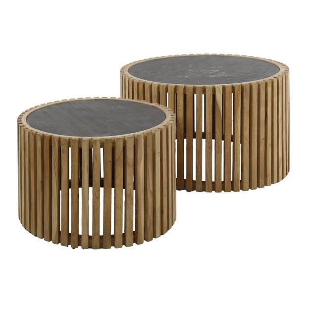 Modera - Salontafel set-2 slate round - Leisteen