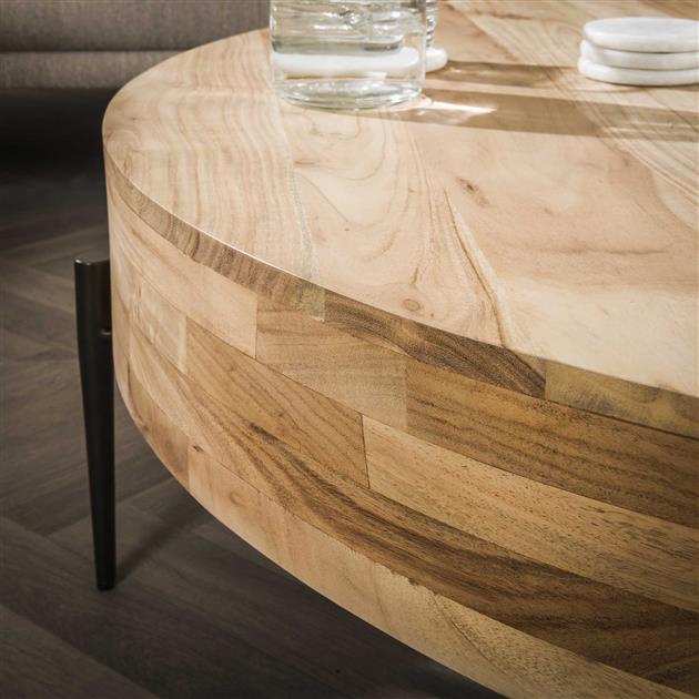 Modera - Salontafel Ø120 bulky wood - Massief acacia naturel