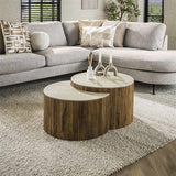 Modera - Salontafel Nuovo half rond set van 2 - Massief mango zand