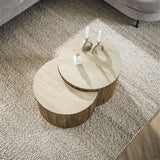 Modera - Salontafel Nuovo half rond set van 2 - Massief mango zand