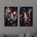 Glasschilderij - 80x120cm - Exclusive - 2-Luik Butterfly Allison 80x120x0.4 cm