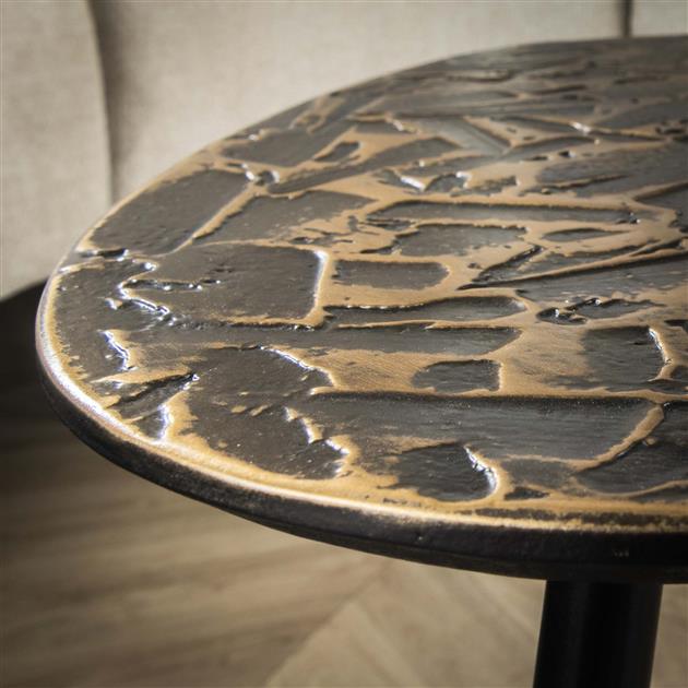 Modera - Salontafel set-3 vierhoekig patina metal - Koper- Brons- Zilver antiek