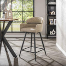 Modera - Barstoel draaibaar boucle ronde rug VPE2 - Boucle zandkleur - set van: 2