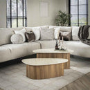Modera - Salontafel set-2 Romano driehoekig - Ceramic travertine