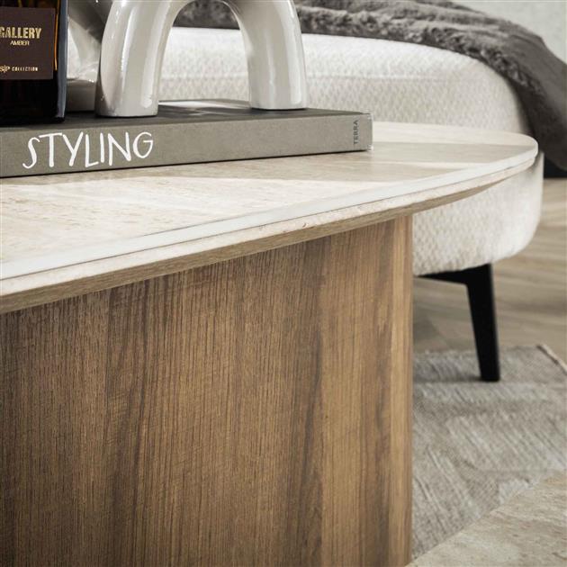 Modera - Salontafel set-2 Romano driehoekig - Ceramic travertine