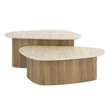 Modera - Salontafel set-2 Romano driehoekig - Ceramic travertine