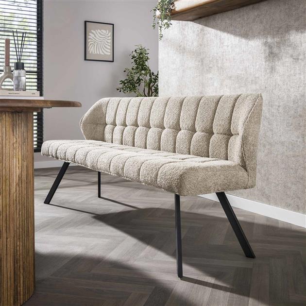 Modera - Eetkamerbank raster - Boucle zandkleur