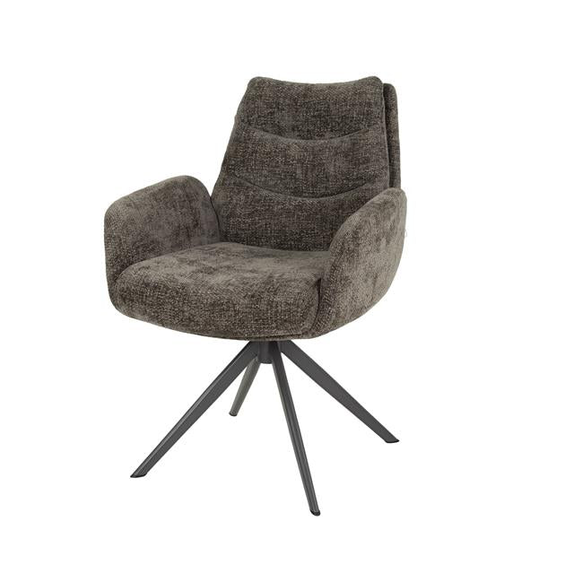 Modera - Armstoel Lounge draaibaar verpakt per 2 - Hoven taupe - set van: 2