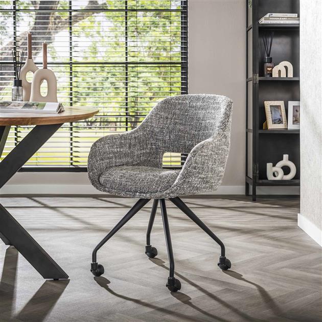 Modera - Armstoel spring wieltjes VPE2 - Eagle staalgrijs - set van: 2