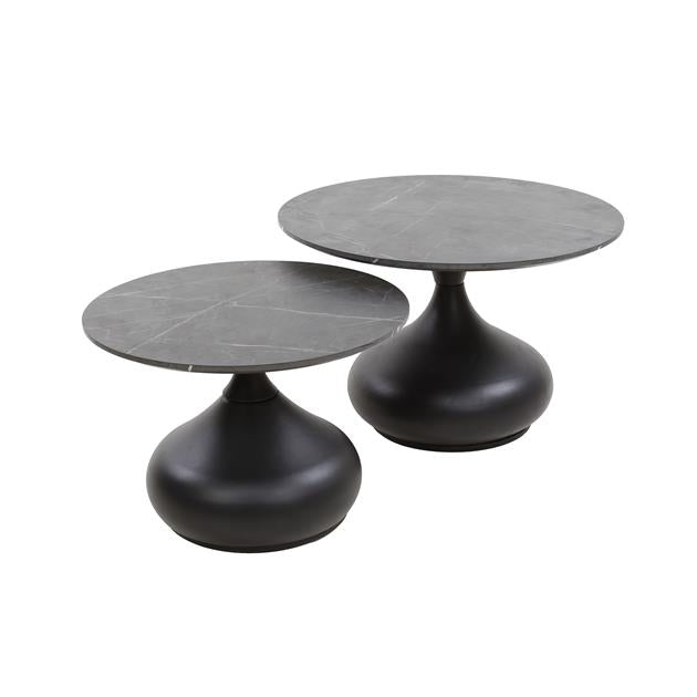 Modera - Salontafel set-2 drop shape - 3D zwart bruin