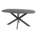 Modera - Eettafel Onyx Cross deens ovaal 150cm - 3D melamine graphite