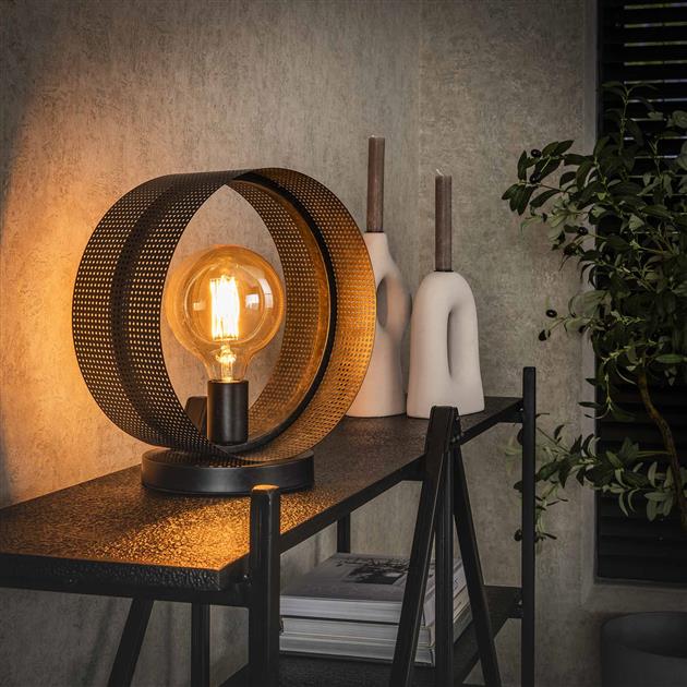 Modera - Tafellamp 1L ring geperforeerd - Charcoal