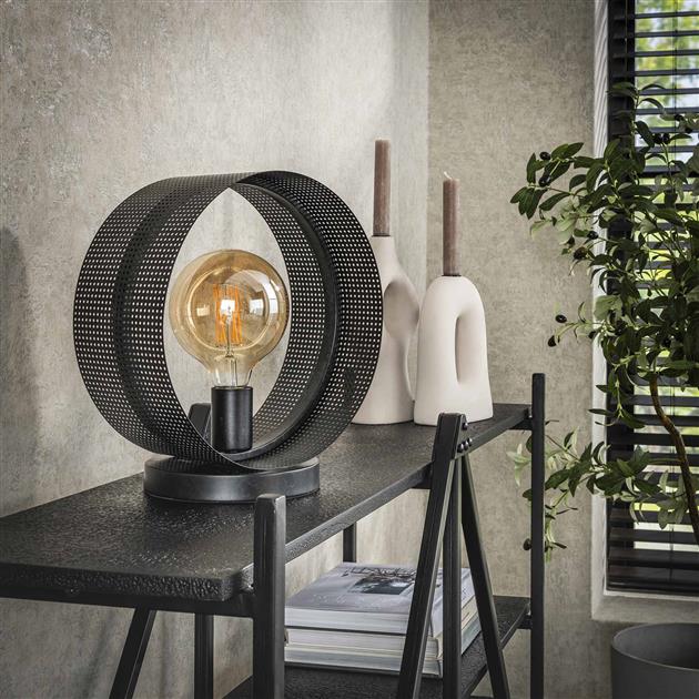 Modera - Tafellamp 1L ring geperforeerd - Charcoal