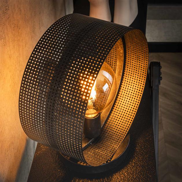 Modera - Tafellamp 1L ring geperforeerd - Charcoal