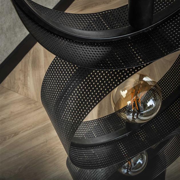 Modera - Vloerlamp 3L ring geperforeerd - Charcoal