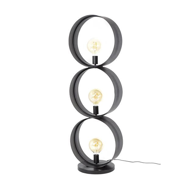 Modera - Vloerlamp 3L ring geperforeerd - Charcoal