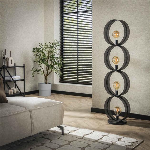 Modera - Vloerlamp 4L ring geperforeerd - Charcoal