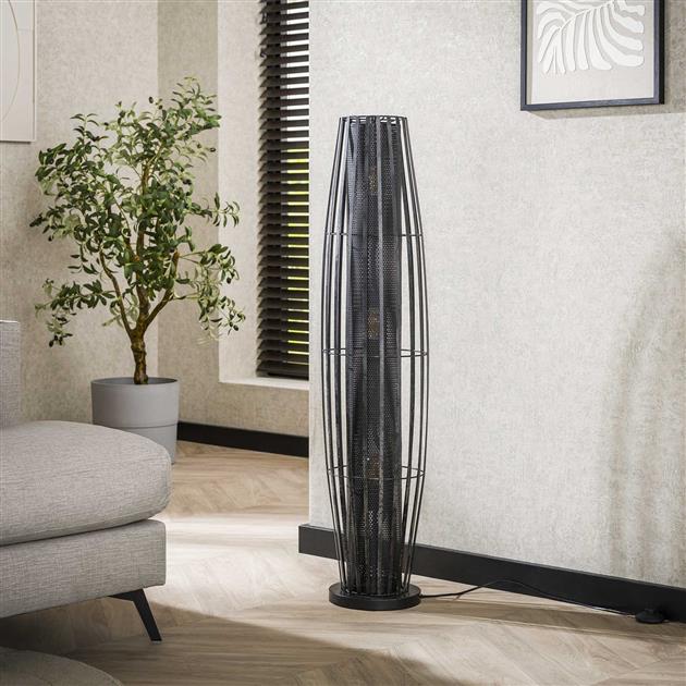 Modera - Vloerlamp Cylinder Mesh 3-lichts 120cm - Charcoal