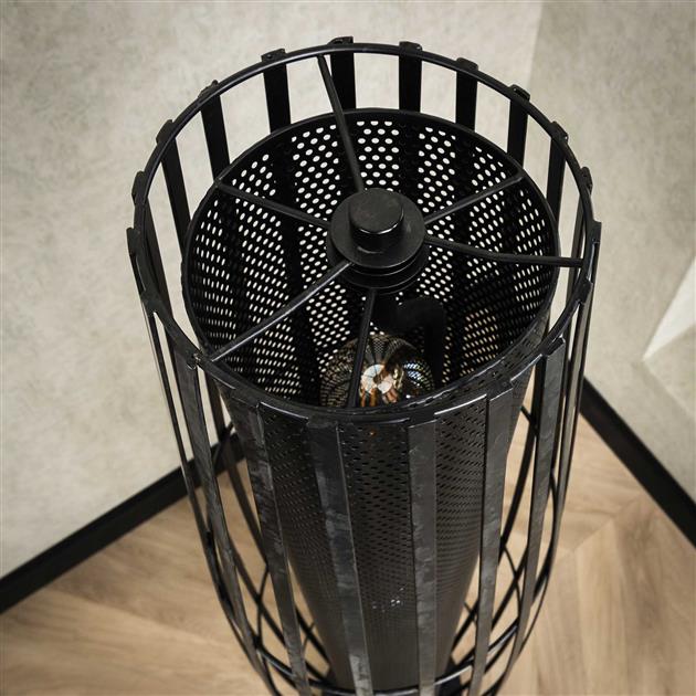 Modera - Vloerlamp Cylinder Mesh 3-lichts 120cm - Charcoal