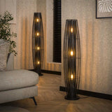 Modera - Vloerlamp Cylinder Mesh 3-lichts 120cm - Charcoal