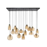 Modera - Hanglamp 5+5+5 rib glass - Amber color glas