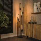 Modera - Vloerlamp 7L getrapt tube - Artic zwart