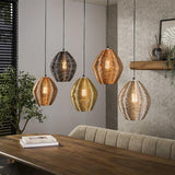 Modera - Hanglamp Web 5-lichts - Mat nikkel mix