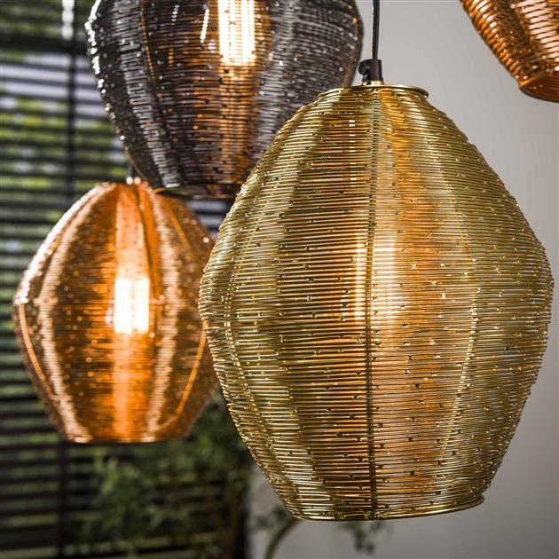 Modera - Hanglamp Web 5-lichts - Mat nikkel mix