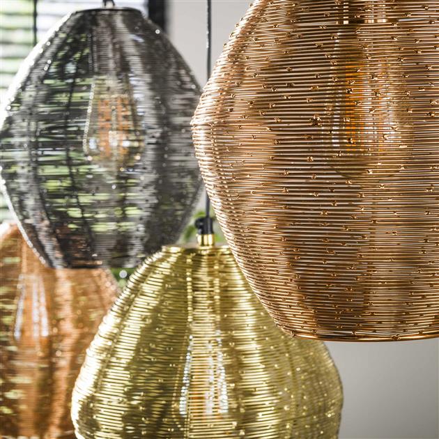 Modera - Hanglamp Web 5-lichts - Mat nikkel mix