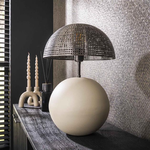 Modera - Tafellamp 1L sphere natural - Natural grey