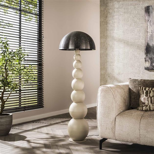 Modera - Vloerlamp sphere natural - Natural grey