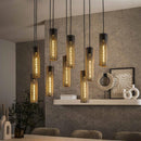 Modera - Hanglamp 5+4 tube mesh - Artic zwart