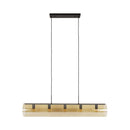 Modera - Hanglamp 5L tube amber glas - Artic zwart